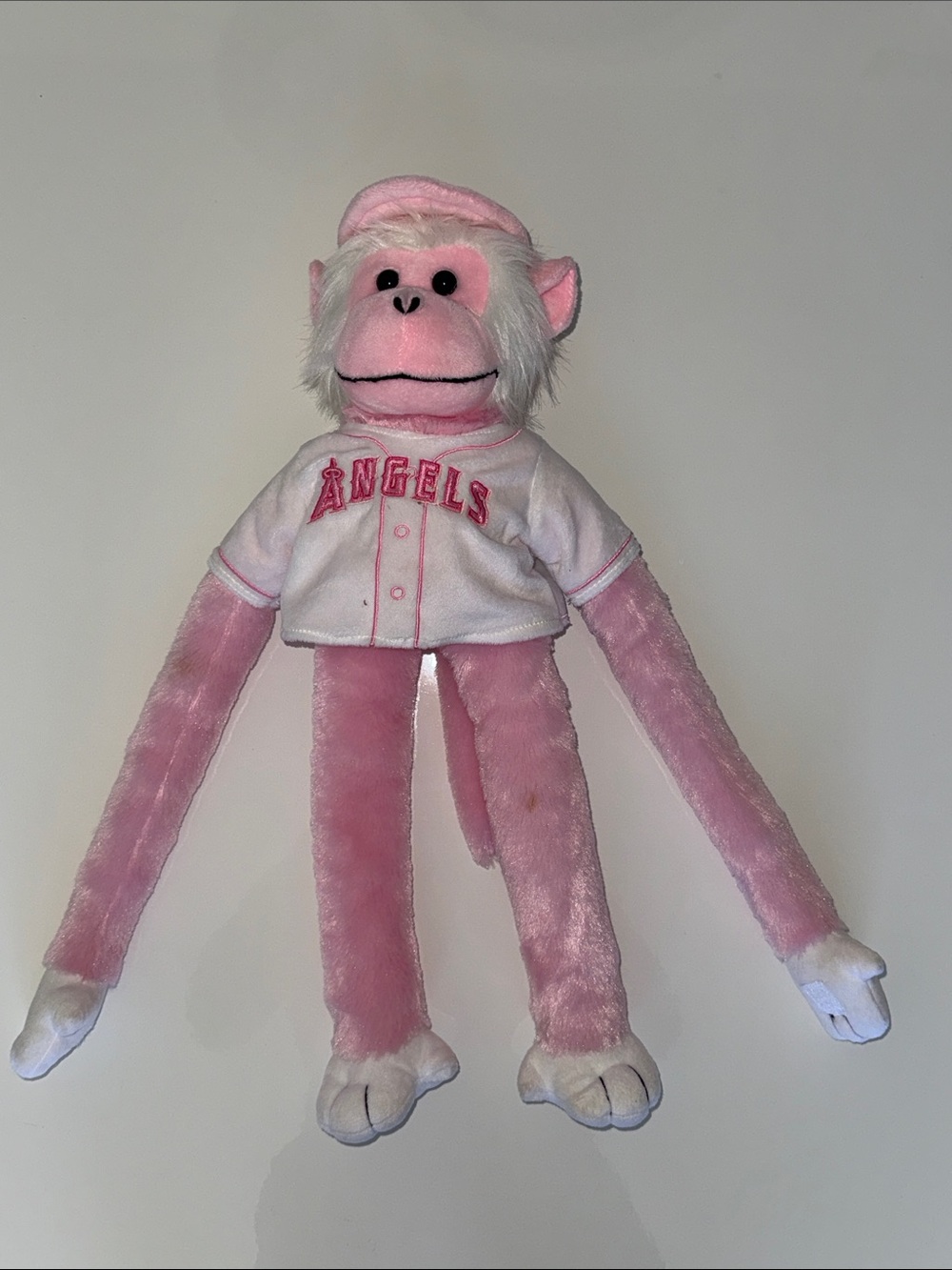 Los Angeles Angels Pink Rally Monkey Plush MLB official Rare New